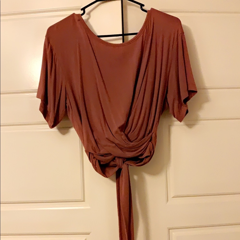 Victorias Secret Blush Pink Tie Up Crop
